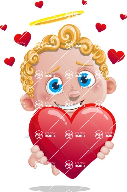 Cupid Cartoon Character - Cartoon Cupid Showing Love